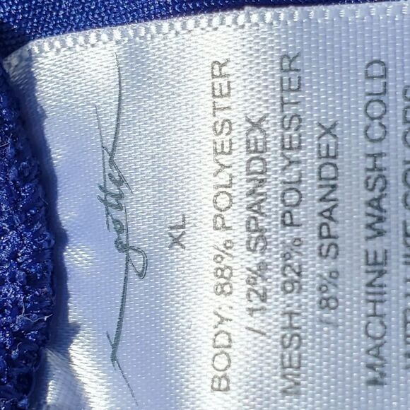 XL GOTTEX BLUE TROPICAL MESH LEGGINGS YOGA PANTS EXTRA LARGE - Picture 13 of 13